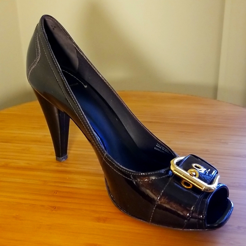 J. Vincent Brown Patent Leather Heels